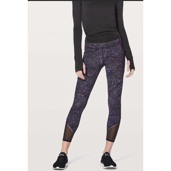 Lululemon Gait Keeper 7/8 Tight Legging Crystalline Mesh Insert Run Size 6 - Picture 1 of 12